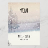 冬の青と白結婚の メニュー (正面)