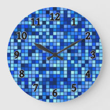 冬の青と黒の正方形の濃淡パターン