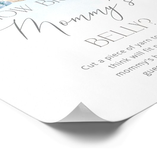 冬の青どのぐらい大きいママの腹ゲーム ポスター (角)