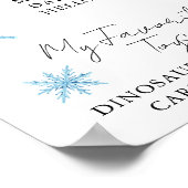 冬の青の最初の1年目の誕生日マイルストーン ポスター (角)