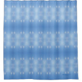 冬の青の空ライトは幾何学的曇らせます シャワーカーテン (正面)