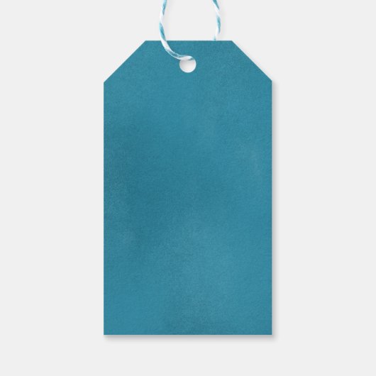 冬の青の誕生日パーティーありがとうたくさん雪 ギフトタグ (裏面)