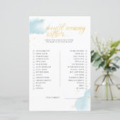 冬の青の赤ちゃんシャワーのゲームはママよりもむしろママ (スタンド正面)