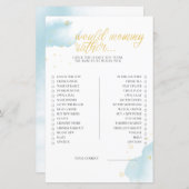 冬の青の赤ちゃんシャワーのゲームはママよりもむしろママ (正面/裏面)