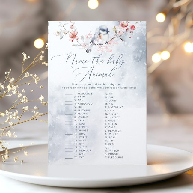 冬の青の赤ちゃん動物の赤ちゃんシャワーゲームの名前 (クリエイターアップロード済み)