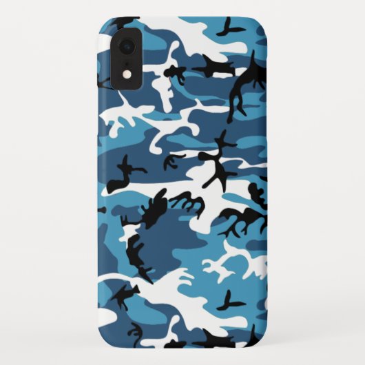 冬の青の迷彩柄 Case-Mate iPhoneケース (裏面)
