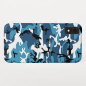 冬の青の迷彩柄 Case-Mate iPhoneケース (裏面(横))