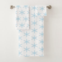 冬の青の雪片 バスタオルセット