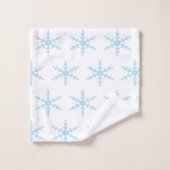 冬の青の雪片 バスタオルセット (ウォッシュタオル)