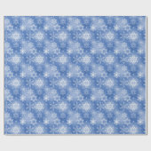 冬の青の雪 ラッピングペーパー (フラット)