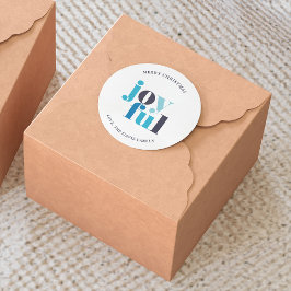 冬の青の「うれしい」クリスマス ラウンドシール