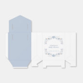 冬の青エレガントいウィルフラワーのフローラ赤ちゃんシャワー フェイバーボックス (折り畳みなし)