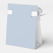 冬の青エレガントいウィルフラワーのフローラ赤ちゃんシャワー フェイバーボックス (裏面サイド)