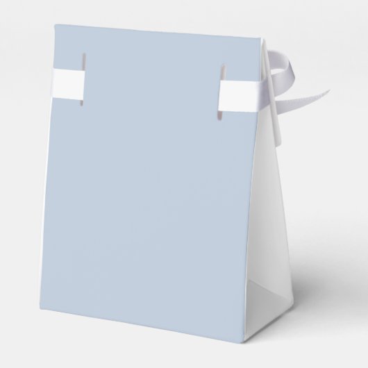 冬の青エレガントいウィルフラワーのフローラ赤ちゃんシャワー フェイバーボックス (裏面サイド)