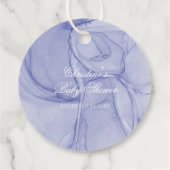 冬の青フローラ水の色ありがとうメッセージカード フェイバータグ (裏面)