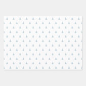 冬の青メリークリスマス雪の結晶クリスマス ラッピングペーパーシート (正面3)