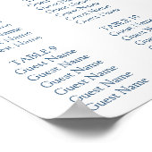 冬の青白い雪片シーティングプラン ポスター (角)