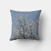 冬の青空に氷の枝 クッション (裏面)