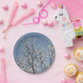 冬の青空に氷の枝 ペーパープレート (パーティー)