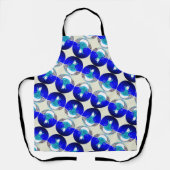 冬の青空の下の雪の女性 エプロン (正面)