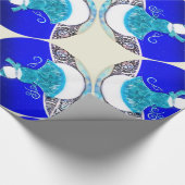 冬の青空の下の雪の女性 ラッピングペーパー (角)