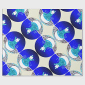 冬の青空の下の雪の女性 ラッピングペーパー (フラット)