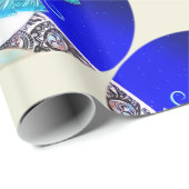 冬の青空の下の雪の女性 ラッピングペーパー (ロールコーナー)