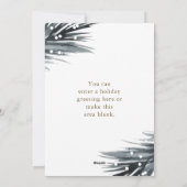 冬の青素朴葉メリークリスマスの写真 シーズンカード (裏面)