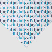 冬の青"喜び"タイポグラフィクリスマス 薄葉紙 (詳細)