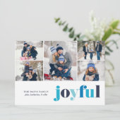 冬の青「喜び」5枚の写真のギャラリーフェスティバル シーズンカード (スタンド正面)