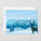 冬の青 RSVP ポストカード - 料理の選択 (正面/裏面)