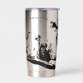 冬の静けさの中で眠っているヒゲ 保温保冷タンブラー (左面)