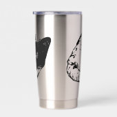 冬の静けさの中で眠っているヒゲ 保温保冷タンブラー (右面)