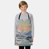 冬の静寂 エプロン (着用した状態)