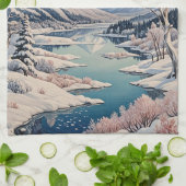 冬の静寂 キッチンタオル (折り畳み)