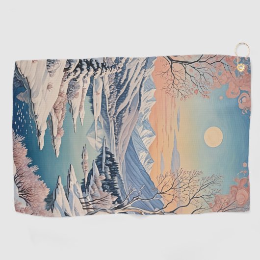 冬の静寂 ゴルフタオル (横)