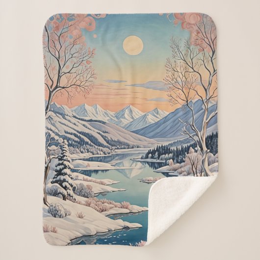 冬の静寂 シェルパブランケット (正面)