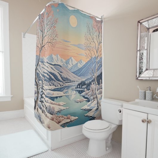 冬の静寂 シャワーカーテン (インサイチュ)