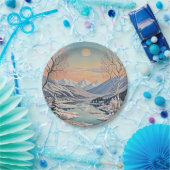 冬の静寂 ペーパープレート (パーティー)