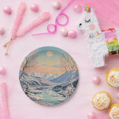 冬の静寂 ペーパープレート (パーティー)