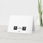 冬の静寂：雪に覆われた水車 カード (裏面)