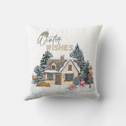 冬の願い クッション (裏面)