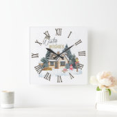 冬の願い スクエア壁時計 (ホーム)