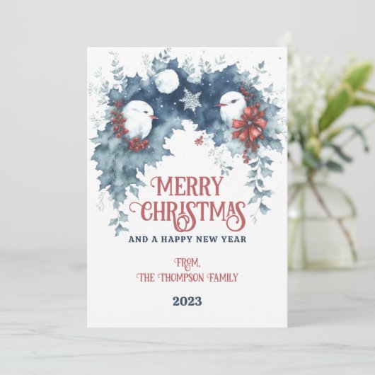 冬の願お洒落い&鳥のクリスマス休暇 招待状 (スタンド正面)