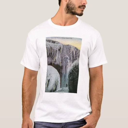 冬の風の洞窟の眺め Tシャツ (正面)