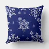 冬の風カッコいいクリスマス雪の模様 クッション (裏面)