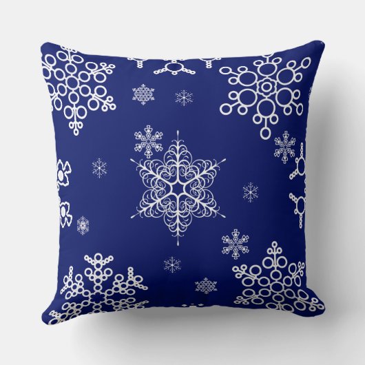 冬の風カッコいいクリスマス雪の模様 クッション (裏面)