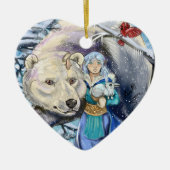 冬の風ポーラベア～オーナメント セラミックオーナメント (正面)