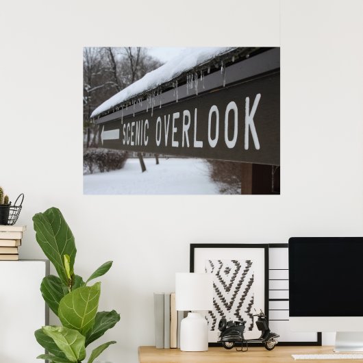 冬の風光明媚な展望台のポスター ポスター (ホームオフィス)