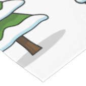 冬の風景で歌うハッピーブラックバード テーブルクロス (アングル)